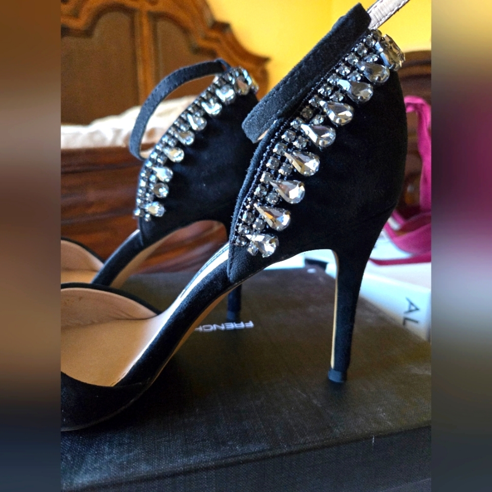French Connection rhinestone pumps